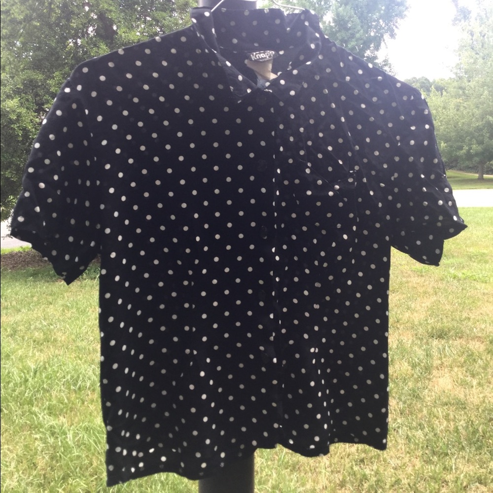 Judy Knapp Polka dot Shirt